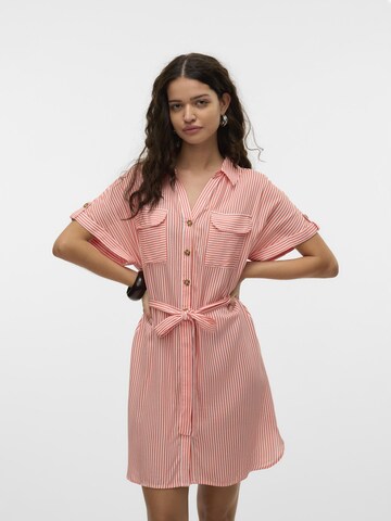 VERO MODA - Vestido camisero 'VMBumpy' en naranja: frente