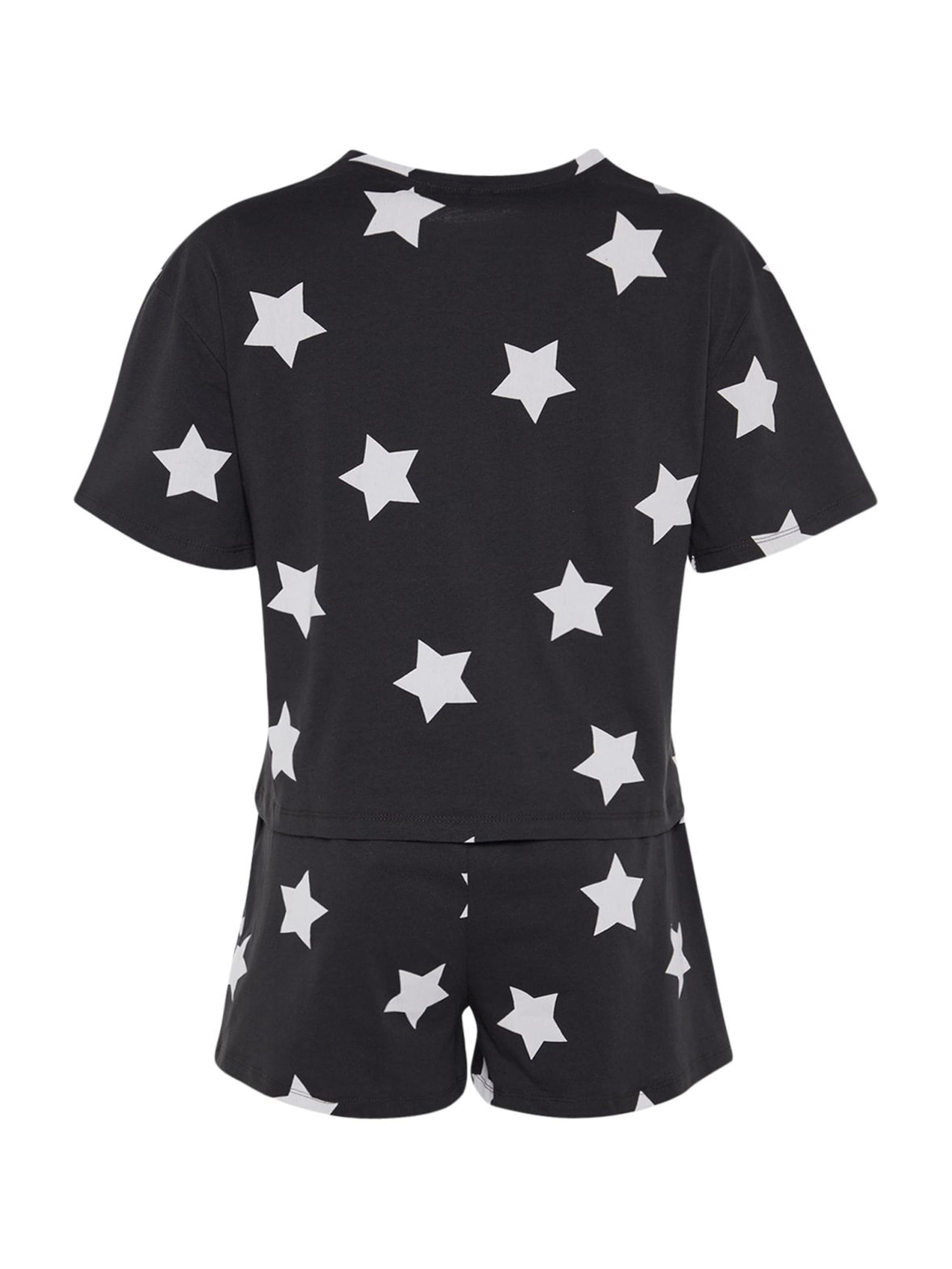 Trendyol Short Pajama Set in Black