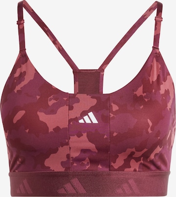 ADIDAS PERFORMANCE Bustier Sport bh in Rood: voorkant