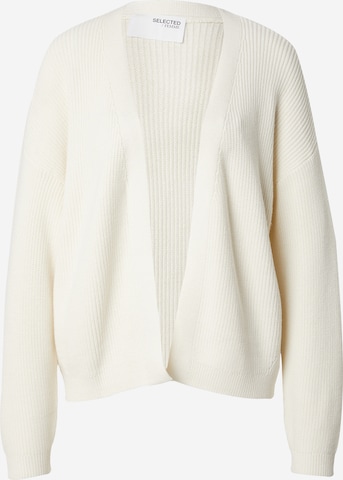 Cardigan 'HILMA' SELECTED FEMME en beige : devant