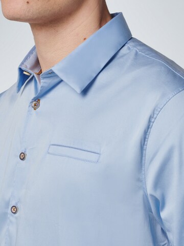 No Excess Regular fit Button Up Shirt in Blue