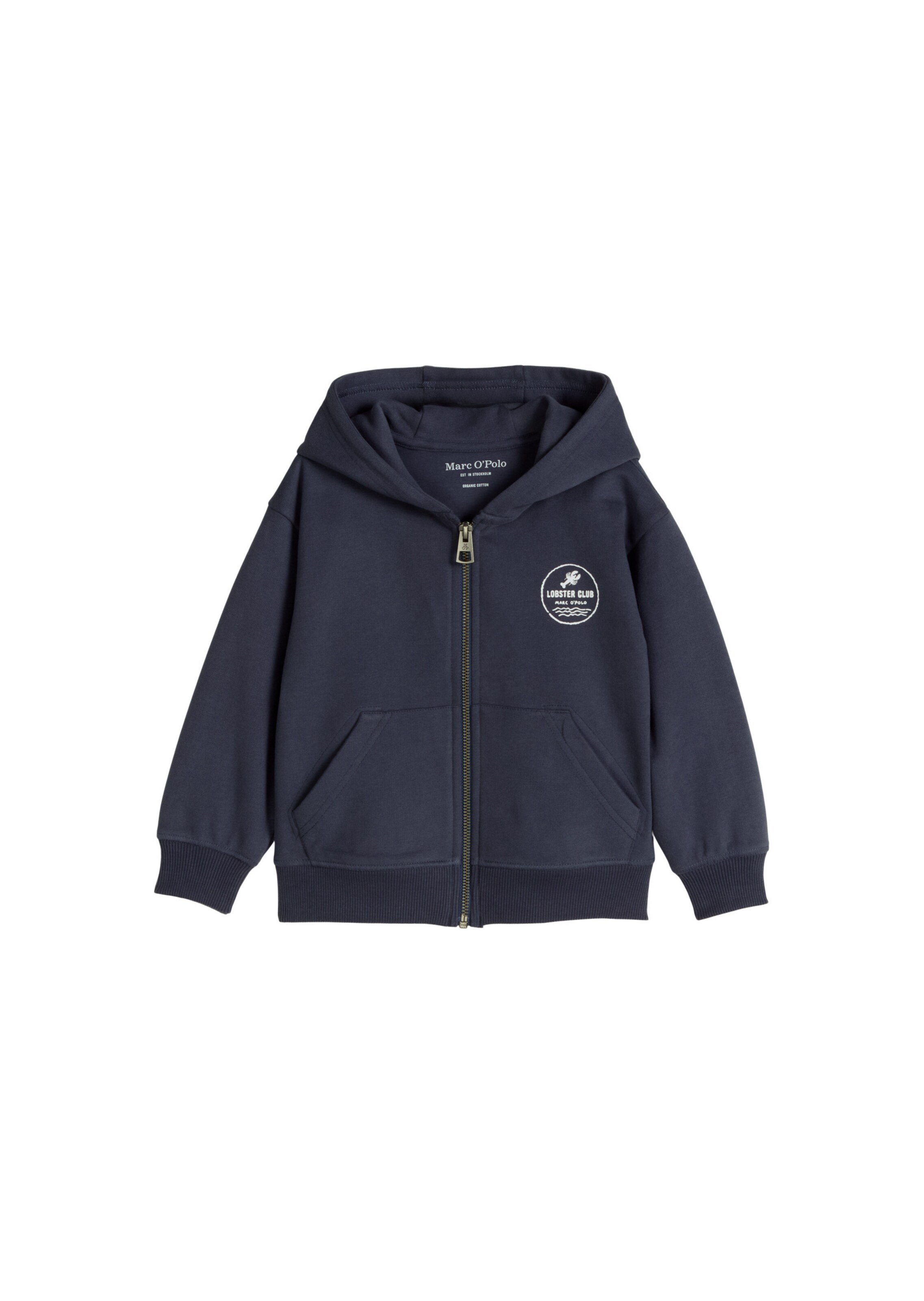 Marc O'Polo Sweatvest in 92-98 in de kleur Navy / Wit, Productweergave
