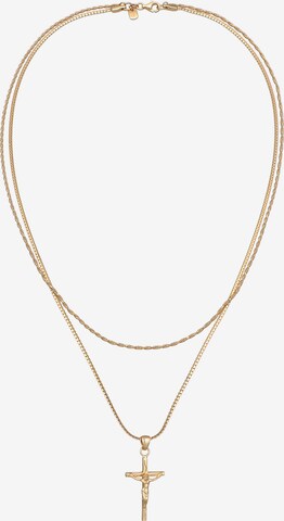 KUZZOI Necklace 'Kreuz' in Gold: front