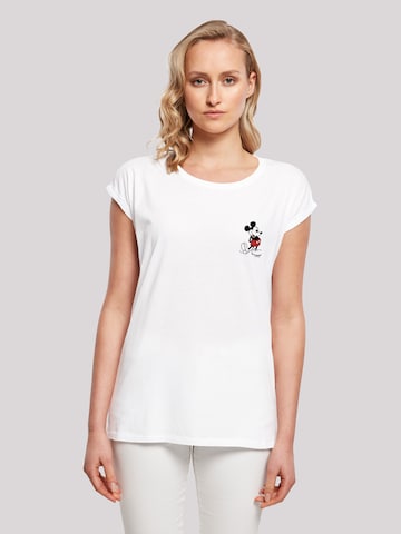F4NT4STIC T-Shirt 'Disney Mickey Mouse Kickin Retro' in Weiß: predná strana
