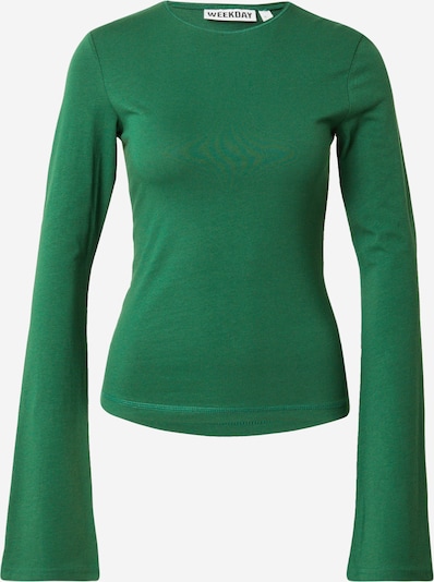 WEEKDAY T-shirt 'Violet' en vert, Vue avec produit