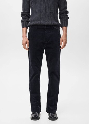 MANGO MAN Slim fit Pants 'Berdam' in Black: front