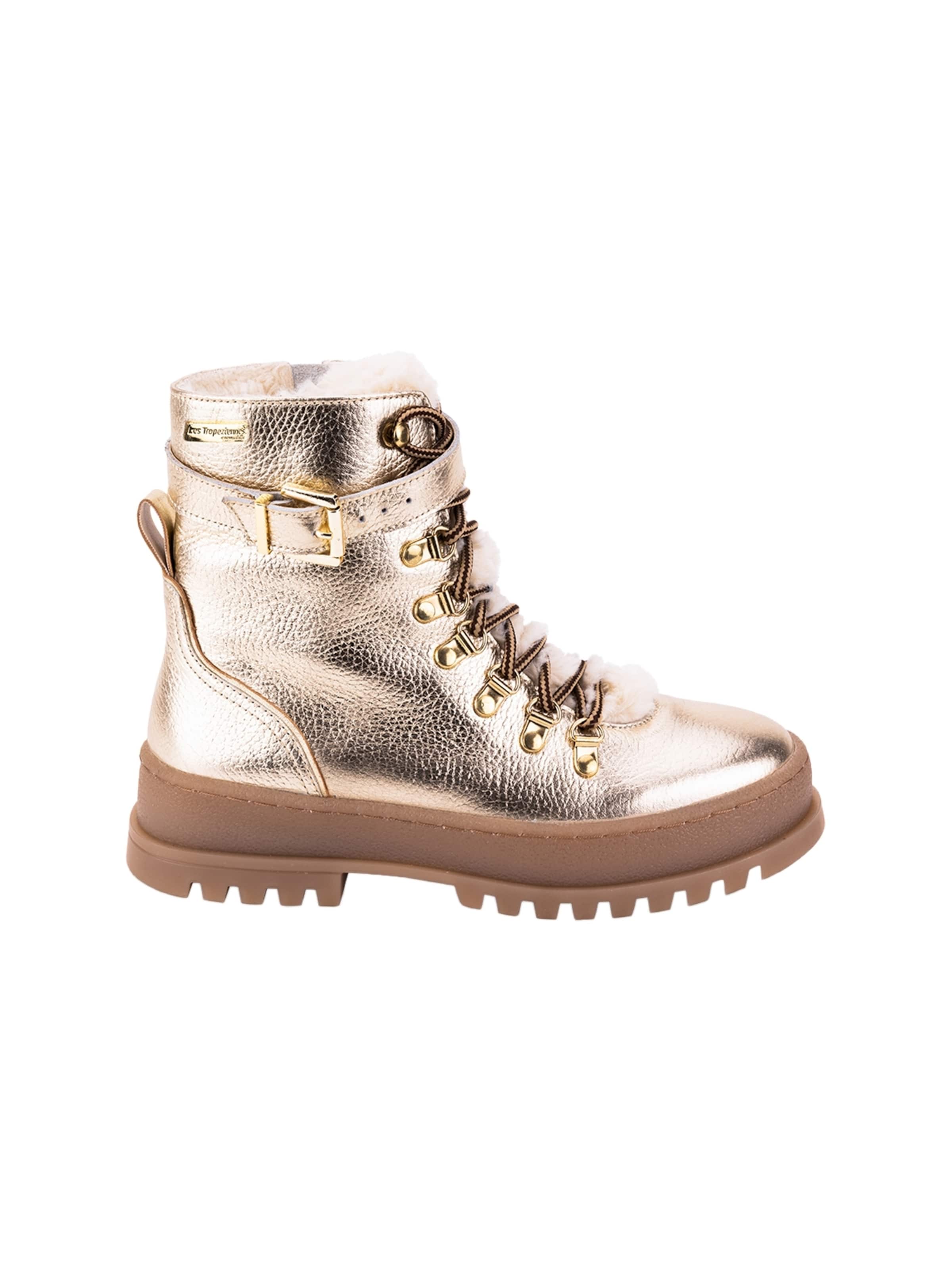 Ankle boots di Les Tropéziennes in oro: frontale