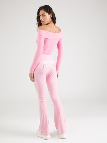 Juicy Couture - Acampanado Pantalón 'FREYA' en rosa