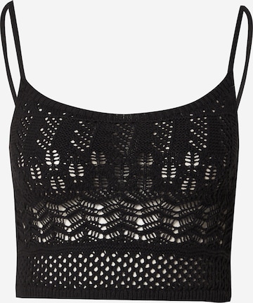 ONLY Knitted Top 'MAURA' in Black: front