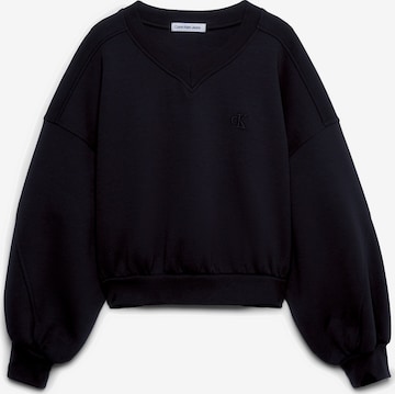 Sweat-shirt Calvin Klein Jeans en noir : devant