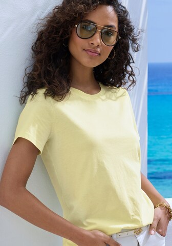 BEACH TIME T-Shirt in Gelb