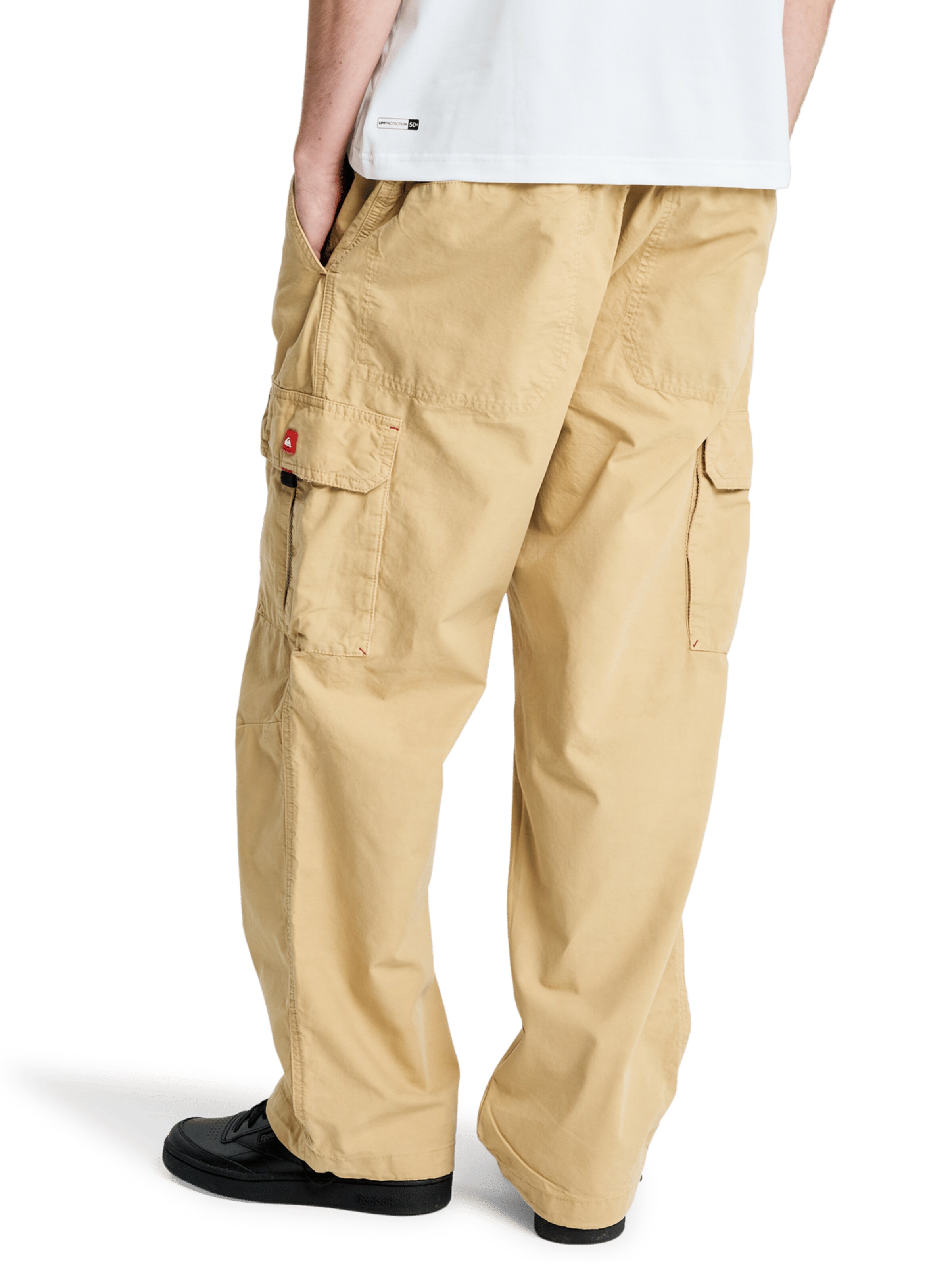 QUIKSILVER Loose fit Pants 'YG Thunderstruck' in Beige