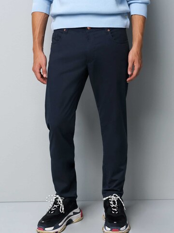 MEYER Slim fit Pants 'M5' in Blue: front