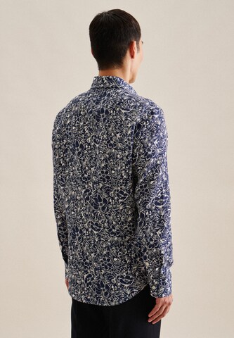 SEIDENSTICKER Slim fit Button Up Shirt in Blue