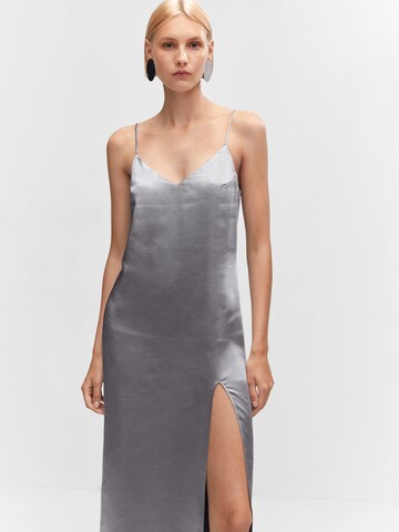 Robe 'TINA' MANGO en argent : devant