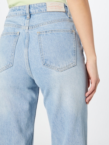 Wide leg Jeans de la Funky Buddha pe albastru