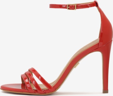 Kazar Strap Sandals in Red: front