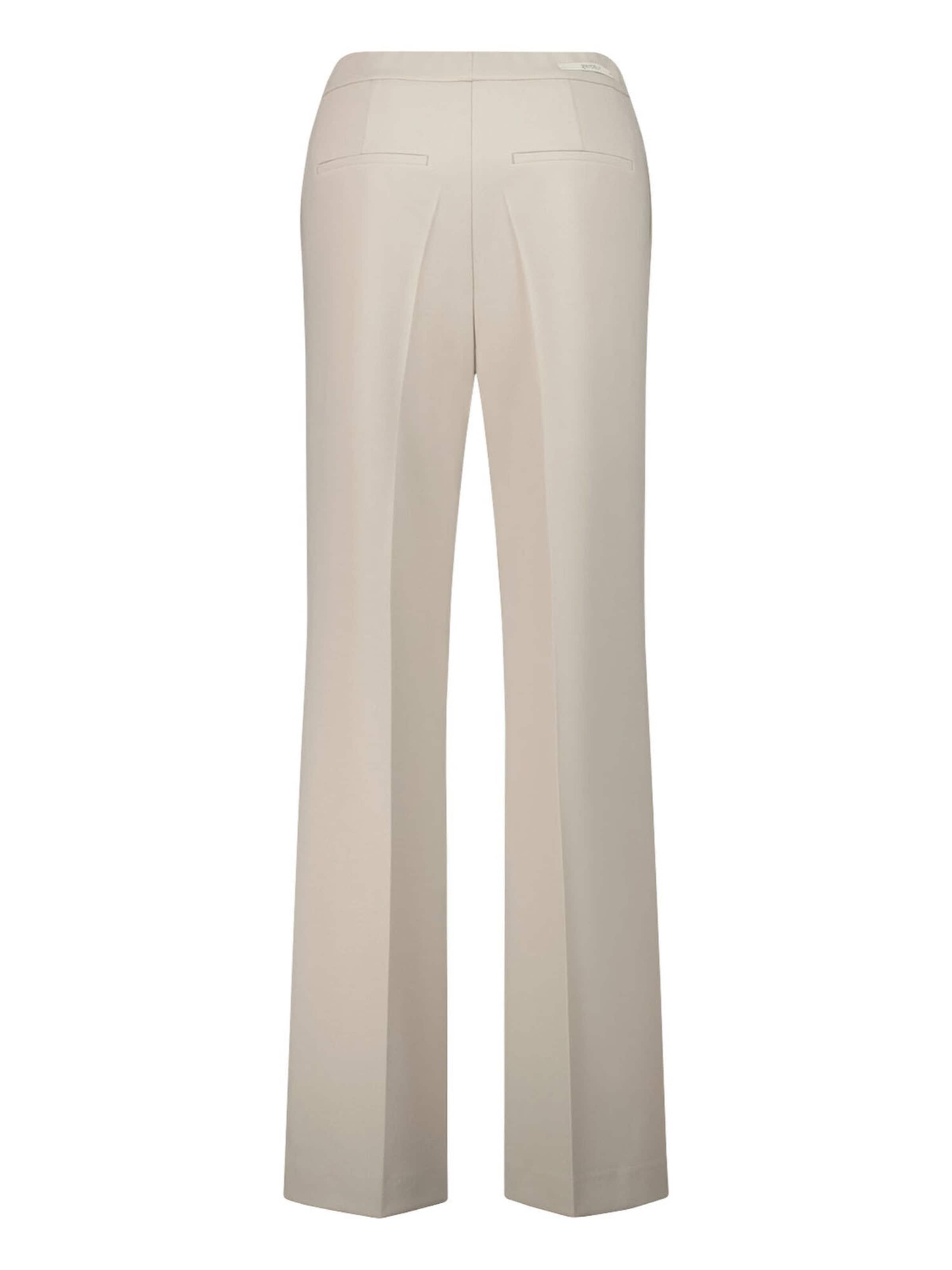 Gardeur Regular Trousers with creases 'Franca800' in Beige