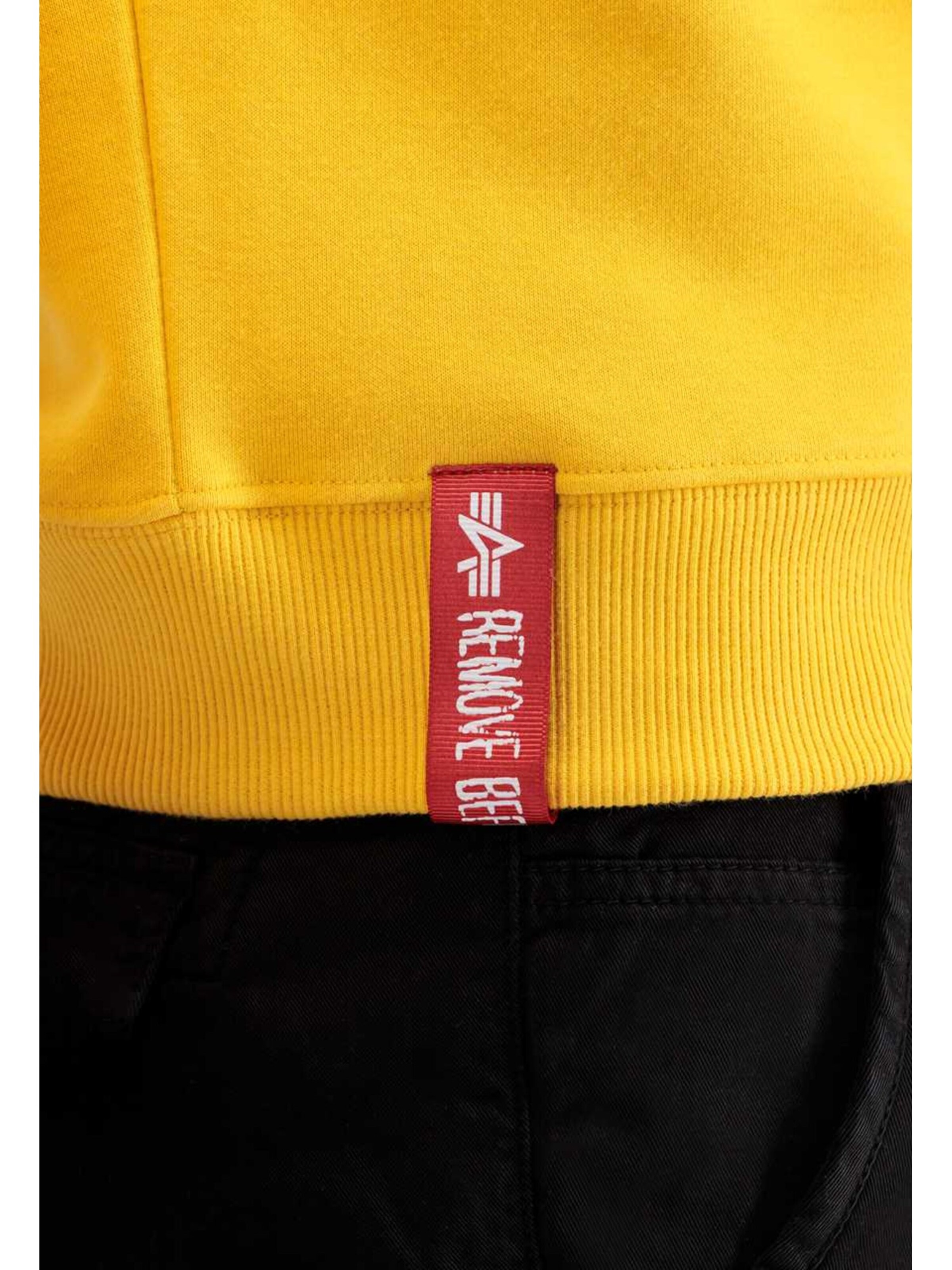 ALPHA INDUSTRIES Sweatshirt 'Basic Logo' in Yellow