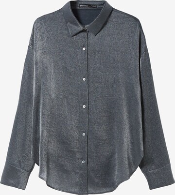 Bershka Blouse in Silver: front