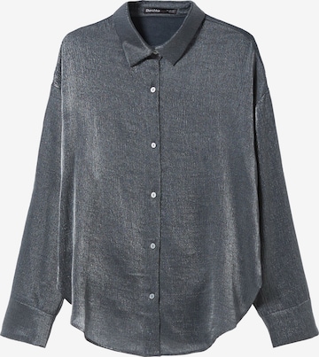 Bershka Blouse in Silver: front