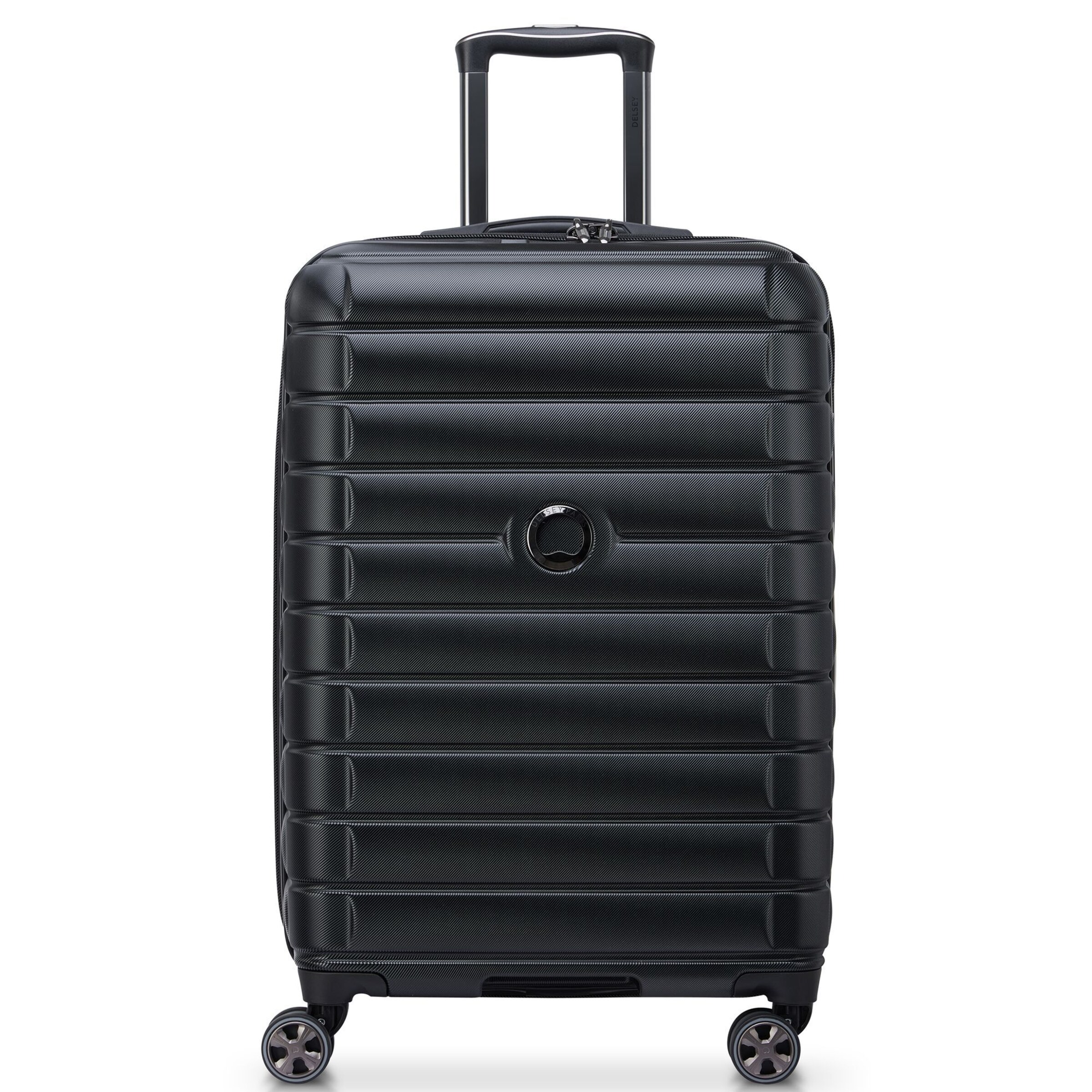 Trolley 'Shadow 5.0' di Delsey Paris in nero: frontale