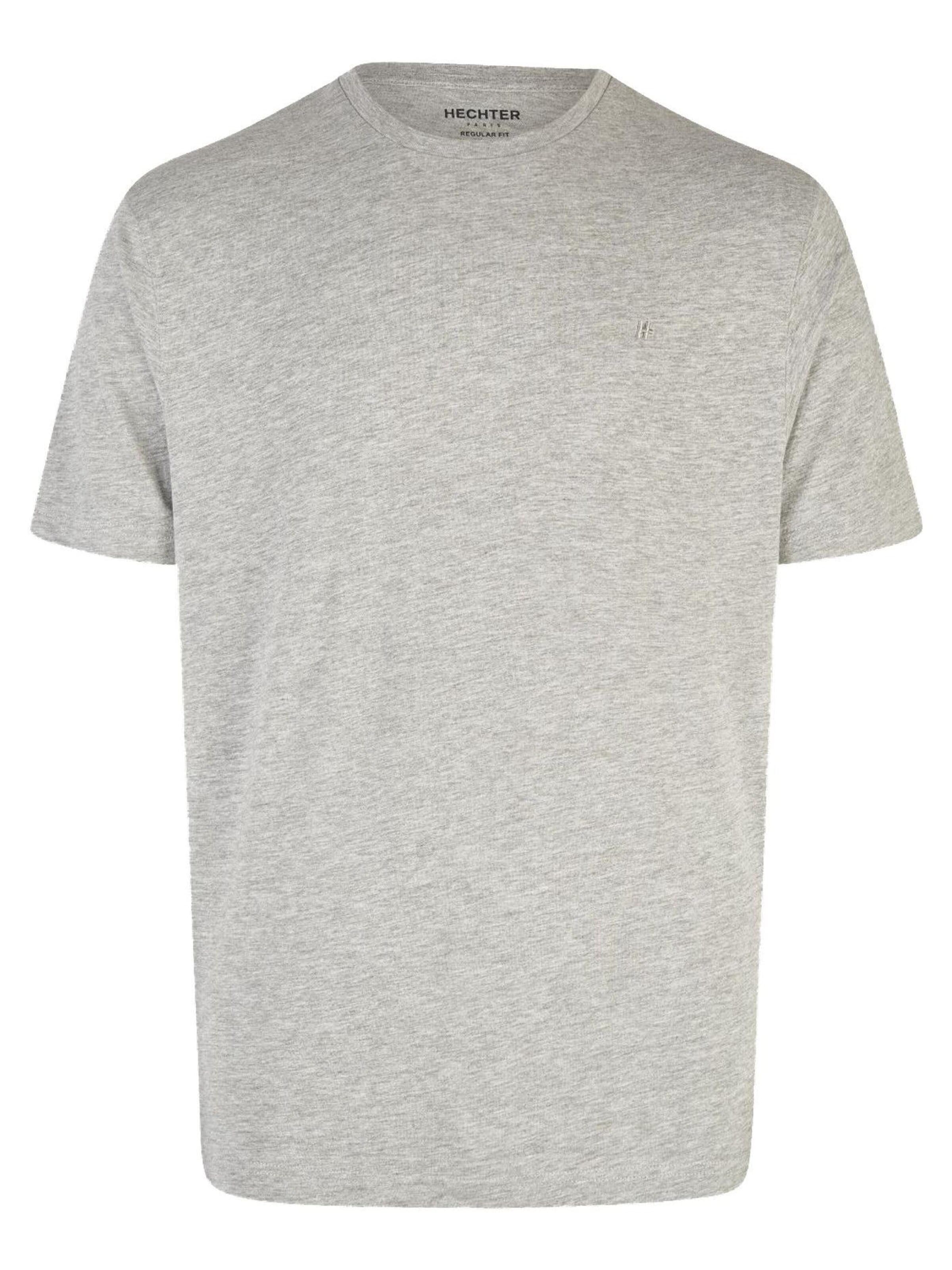 Daniel Hechter Shirt 'Daniel Hechter - Regular Fit -  Doppelpack Herren Kurzarm T-Shirt Crew Neck/Rundhals (100903 76010)' in Grey: front