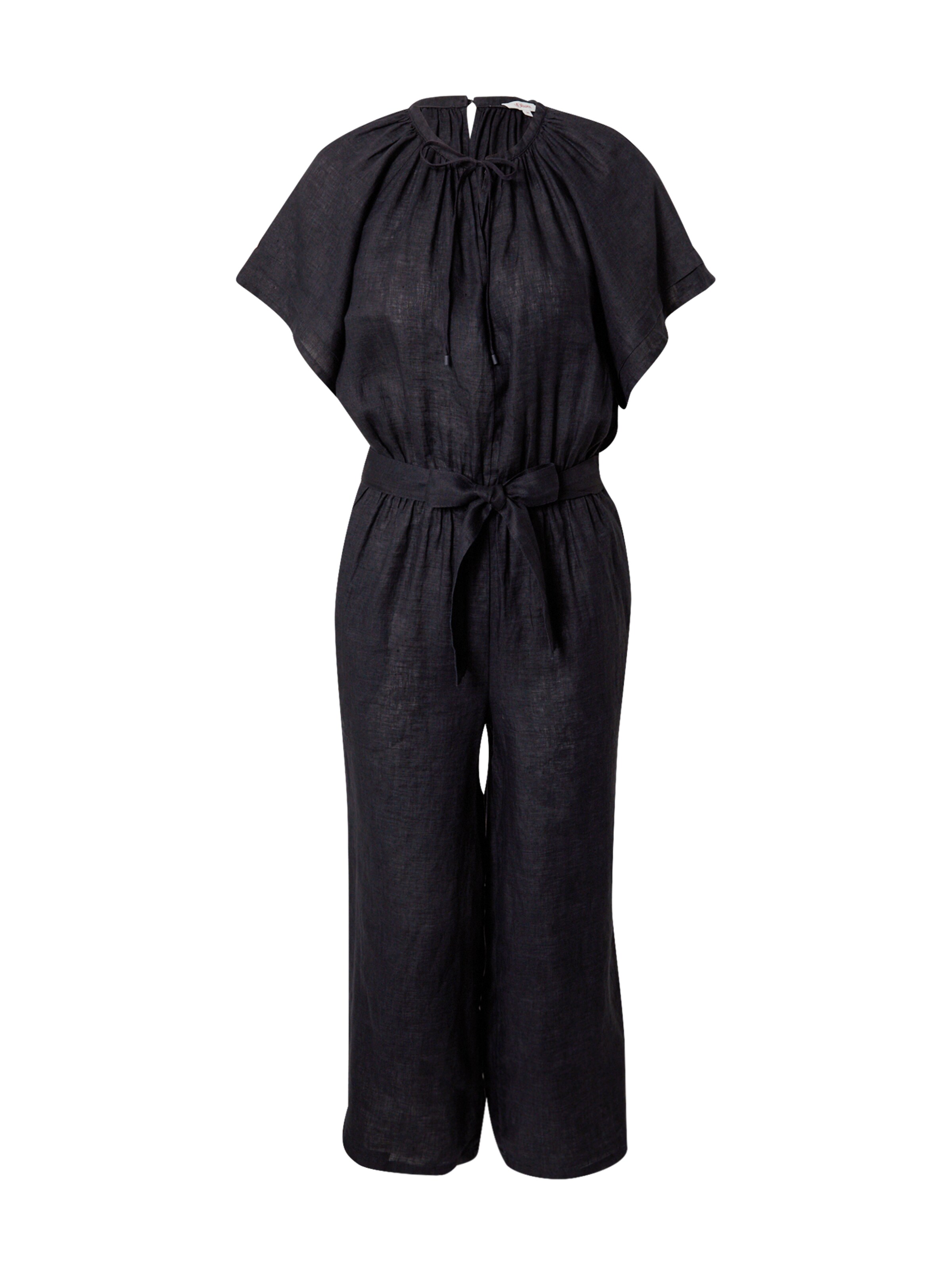 s.Oliver Jumpsuit in Zwart: voorkant