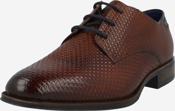 bugatti - Zapatos con cordón 'Zavinio' en marrón: frente