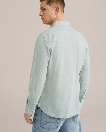 WE Fashion Slim fit Overhemd in Groen