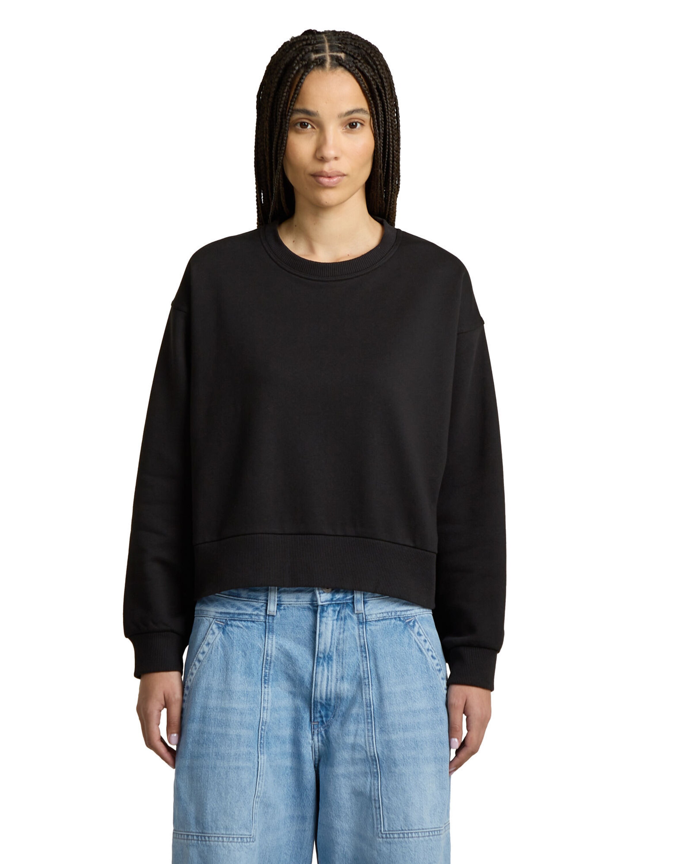 Sweat-shirt 'Premium Core' G-STAR en noir : devant