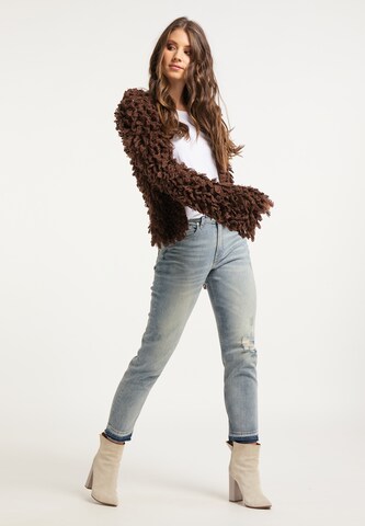 IZIA Knit Cardigan in Brown