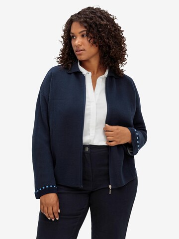 SHEEGO Knit Cardigan in Blue: front