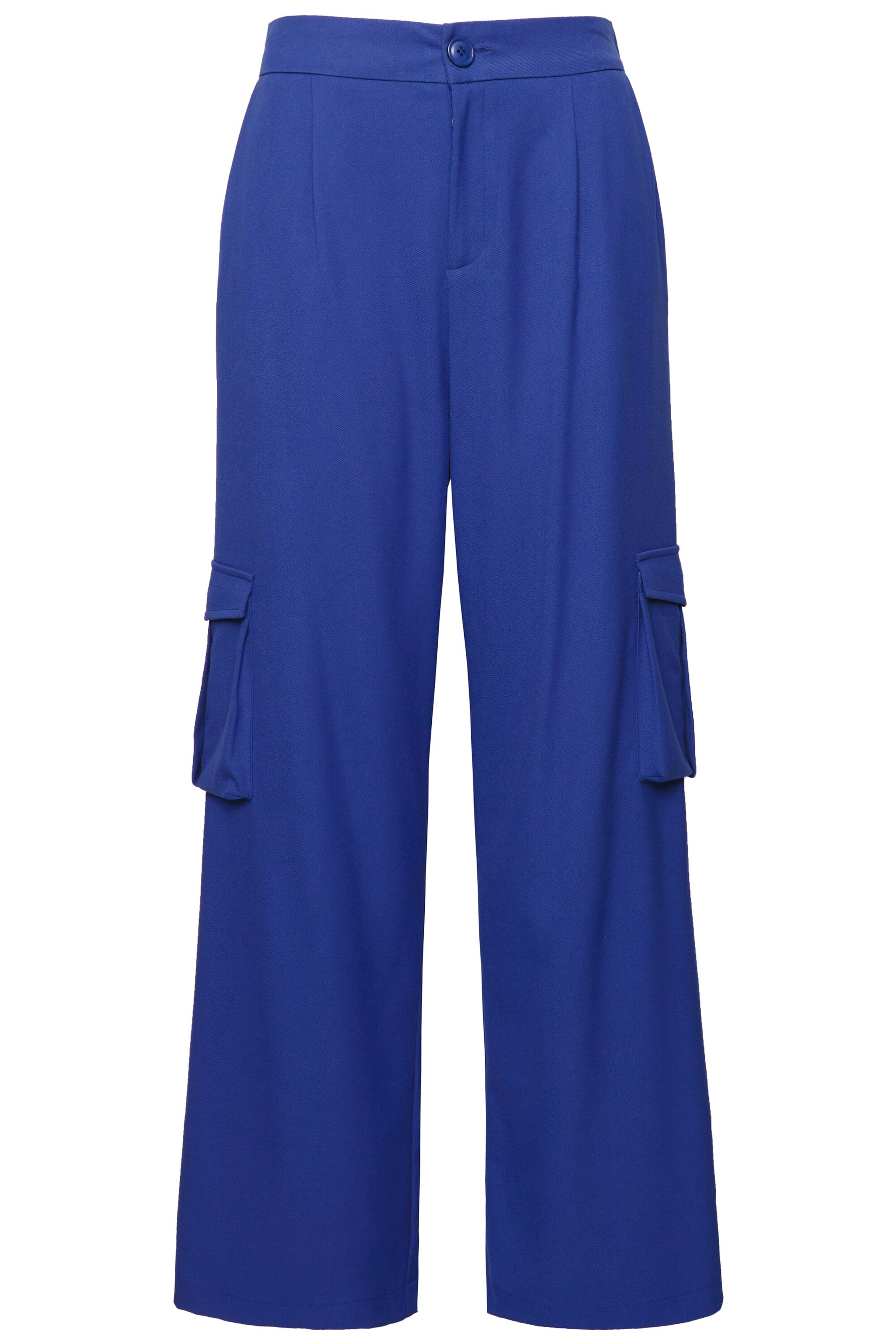 Studio Untold Loosefit Bandplooibroek in Blauw: voorkant