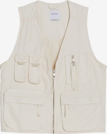 Gilet Bershka en blanc : devant