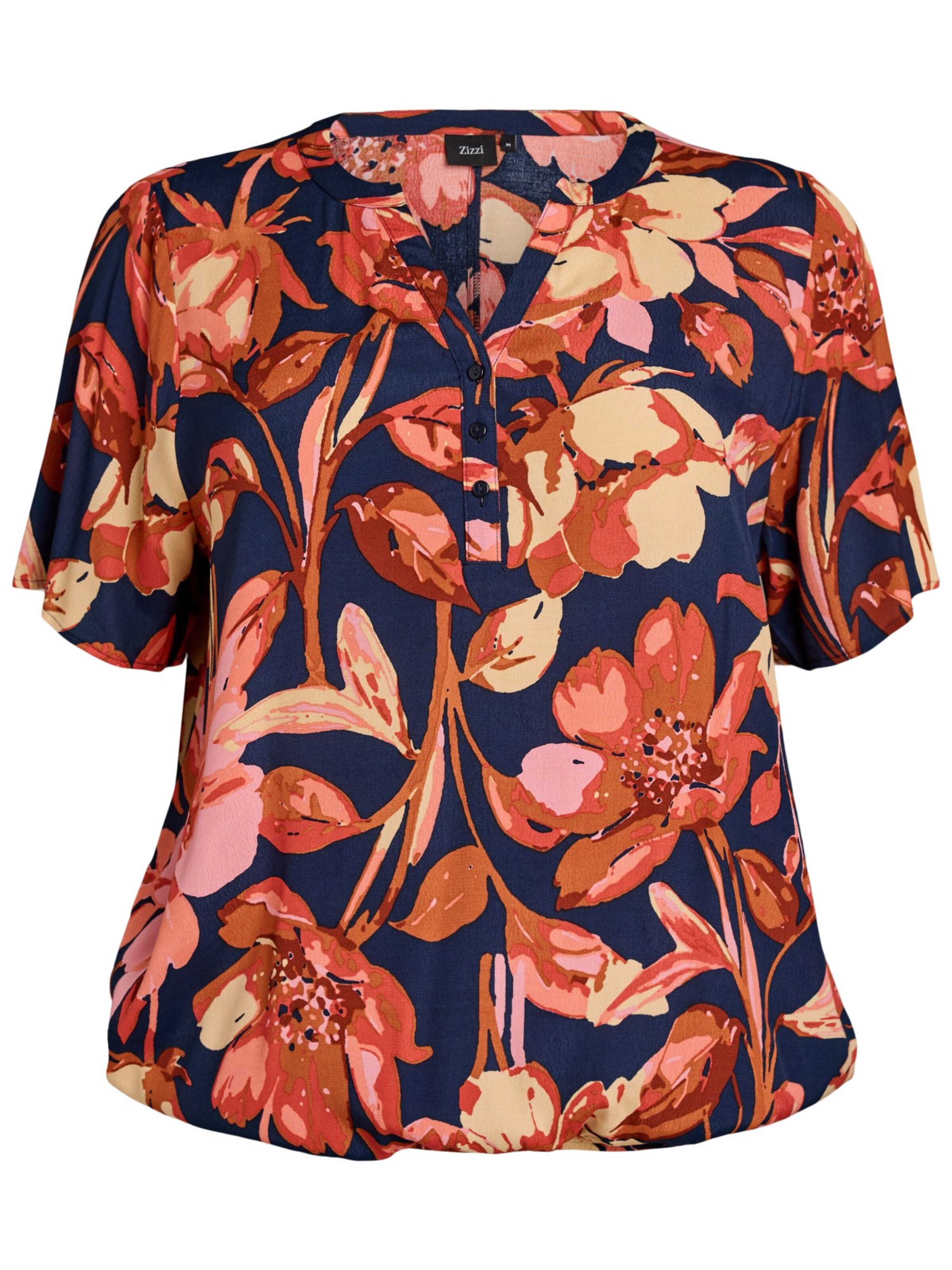 Camicia da donna 'VBELLA' di Zizzi in blu: frontale