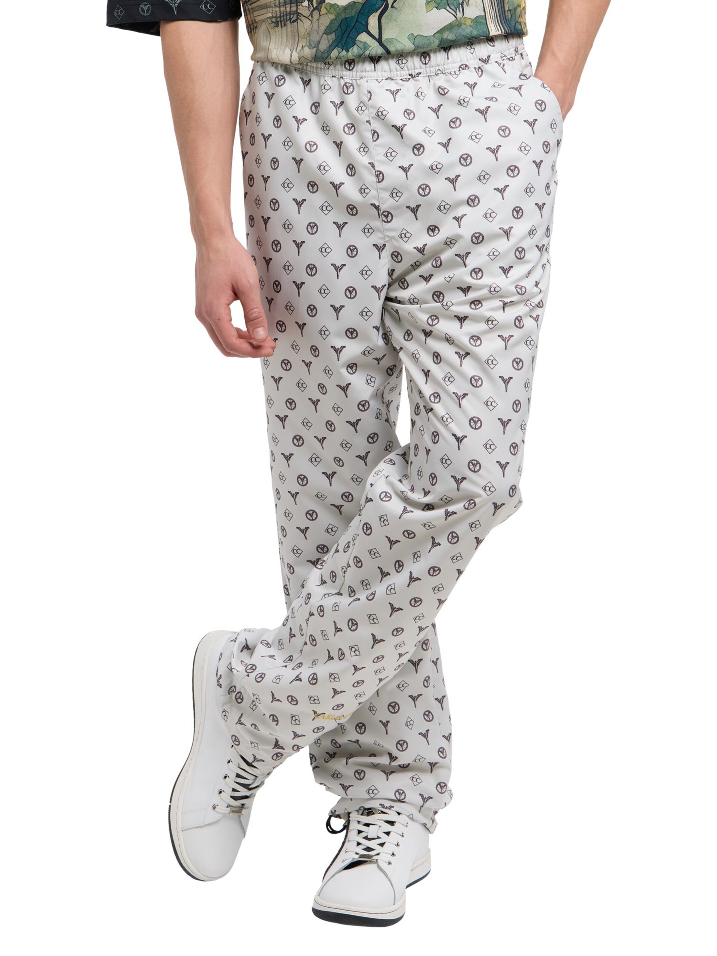 Carlo Colucci Loose fit Pants 'Eritale' in White: front