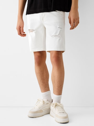 Bershka regular Jeans i hvid: forside