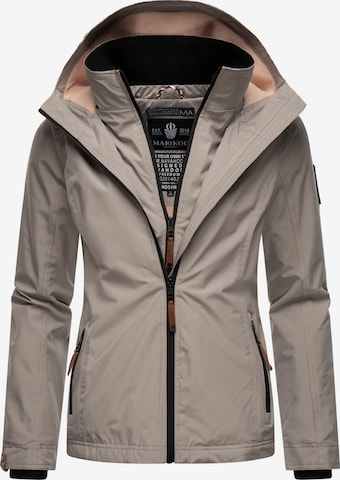 MARIKOO Weatherproof jacket 'Erdbeere' in Grey: front