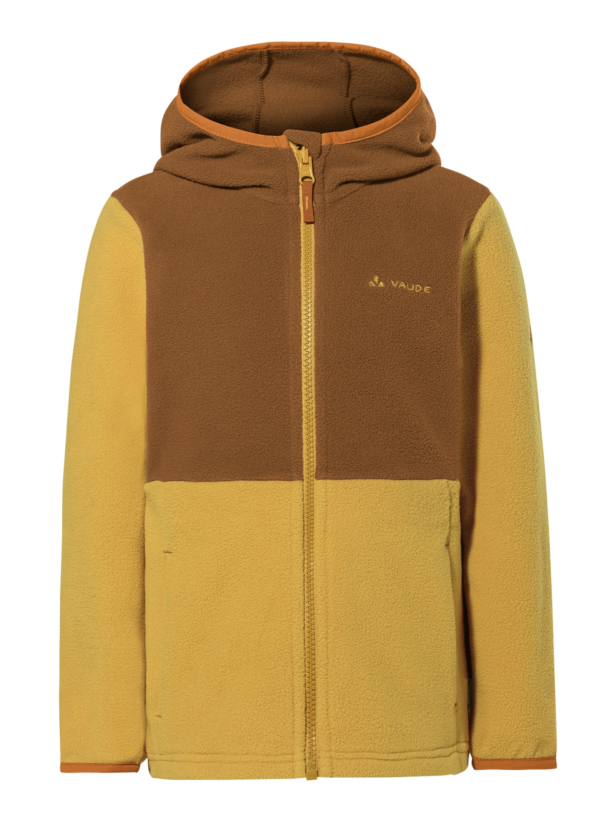 VAUDE Athletic fleece jacket 'Pulex II' in Yellow: front