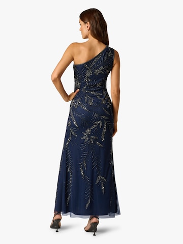 Adrianna Papell Avondjurk 'Bead Mesh Long Dress' in Blauw