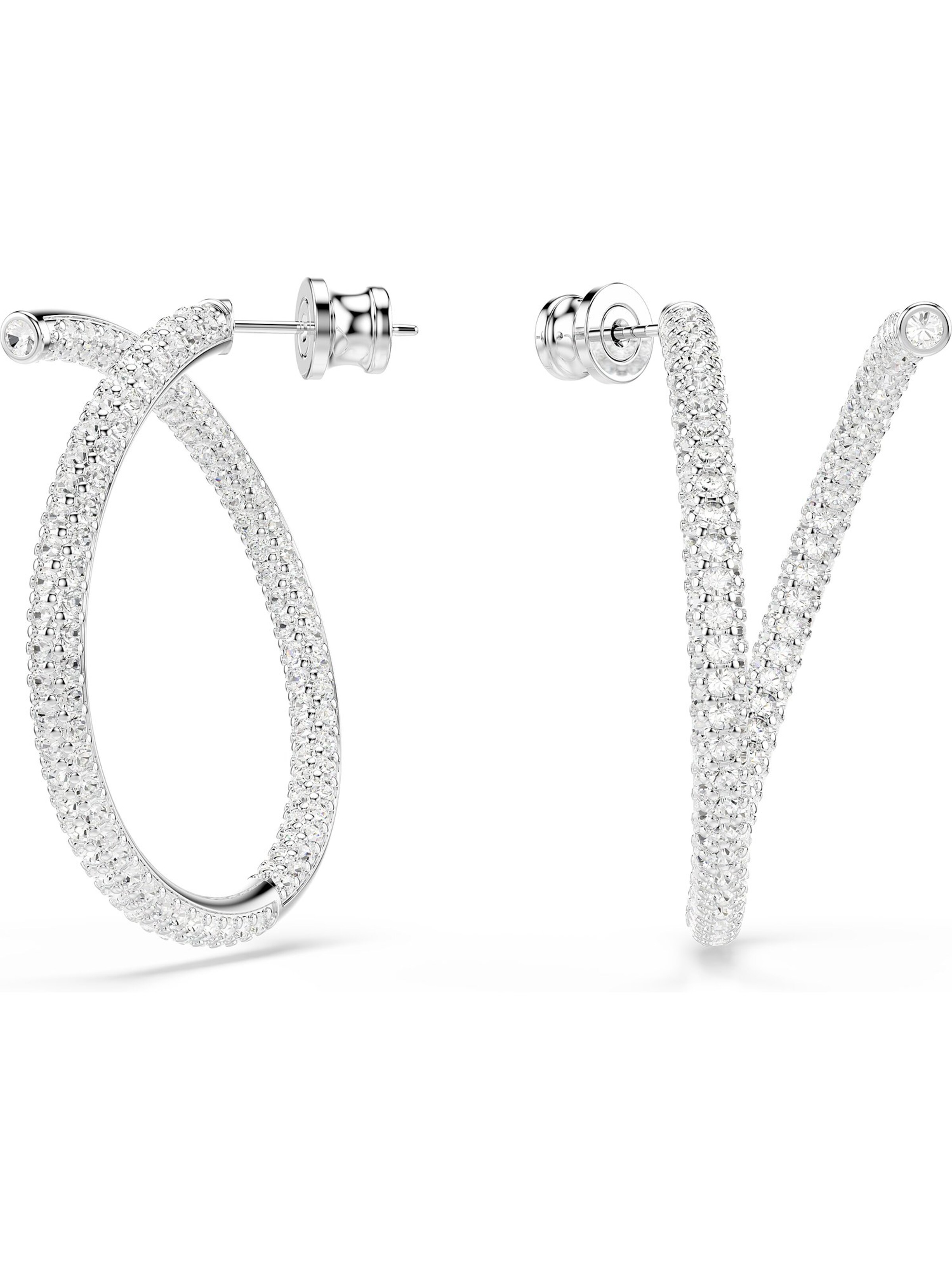 Swarovski Earrings in Silver: front