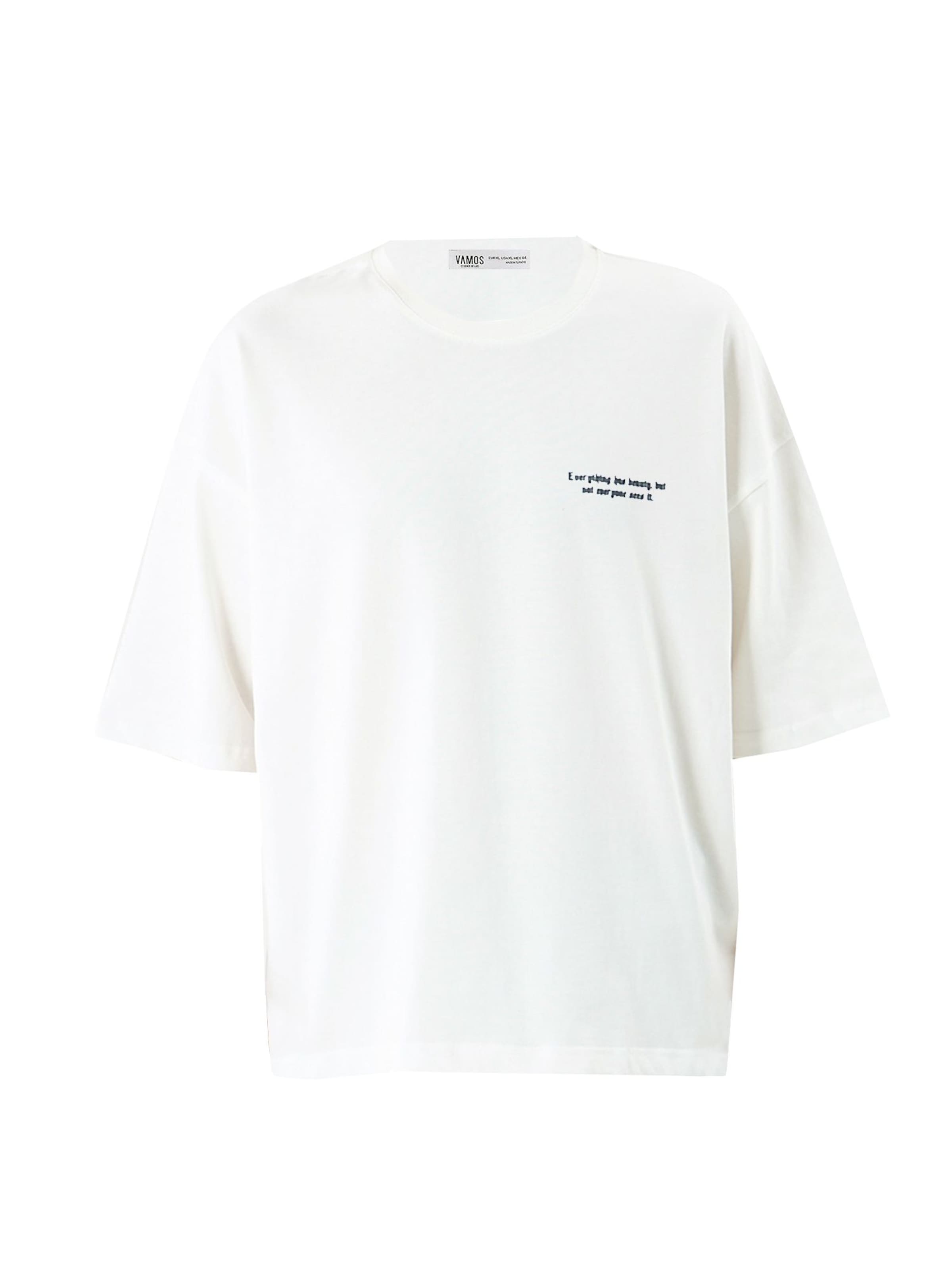 VAMOS CLO Tričko – bílá: přední strana