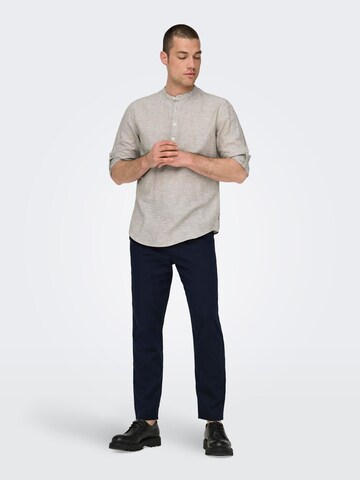 Only & Sons Regular Bandplooibroek 'ONSLeo' in Blauw