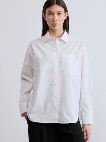 Calvin Klein Jeans Bluzka w kolorze biały: przód