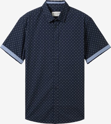 Coupe regular Chemise TOM TAILOR en bleu : devant