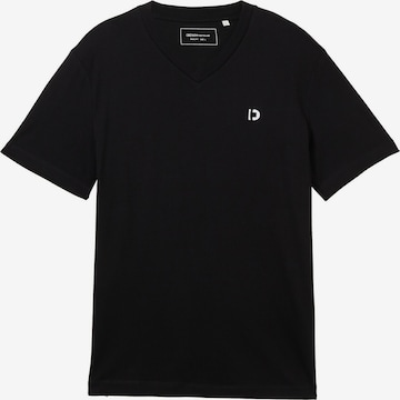 T-Shirt TOM TAILOR DENIM en noir : devant