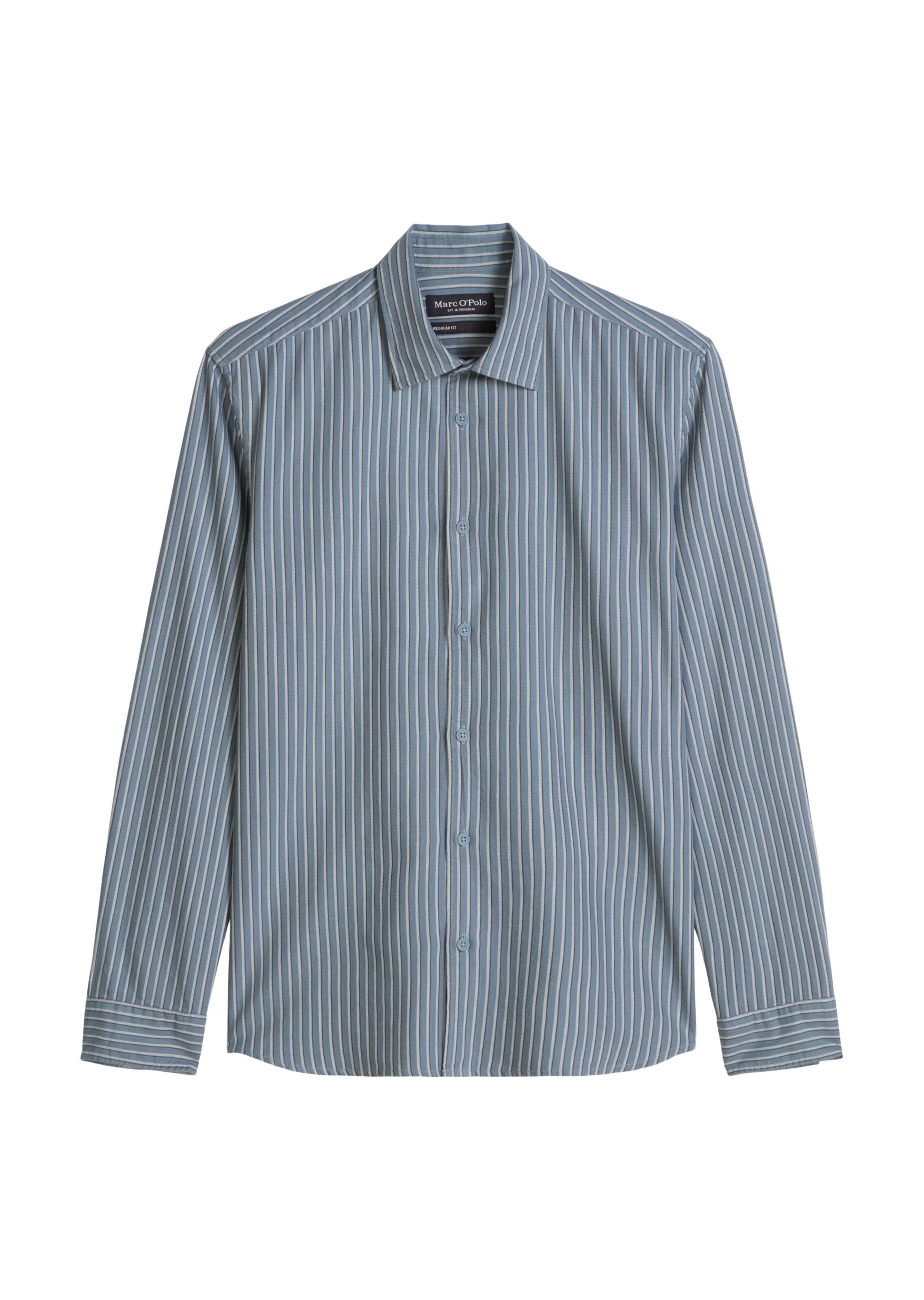 Marc O'Polo Button Up Shirt in Blue: front