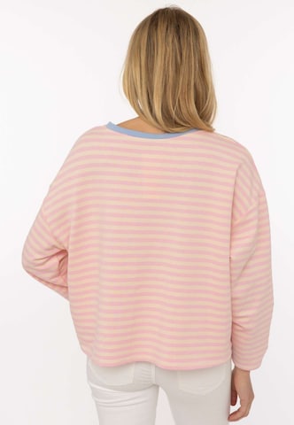 Sweat-shirt Zwillingsherz en rose