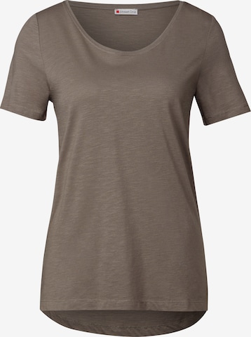 STREET ONE T-Shirt 'Gerda' in Braun: Vorderseite